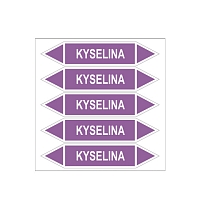Značení potrubí, kyselina